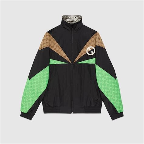 gucci nylon zip jacket|Gucci jacket without hoodie.